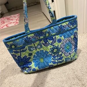 Vera Bradley Blue and Green Floral Tote